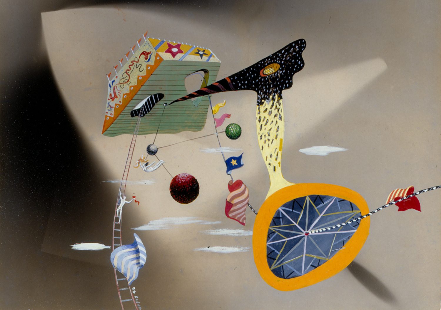 Philip C. Curtis, Space Activity (Actividad espacial), 1946. Tempera on paper. Gift of the Philip C. Curtis Restated Trust U/A/D April 7, 1994.