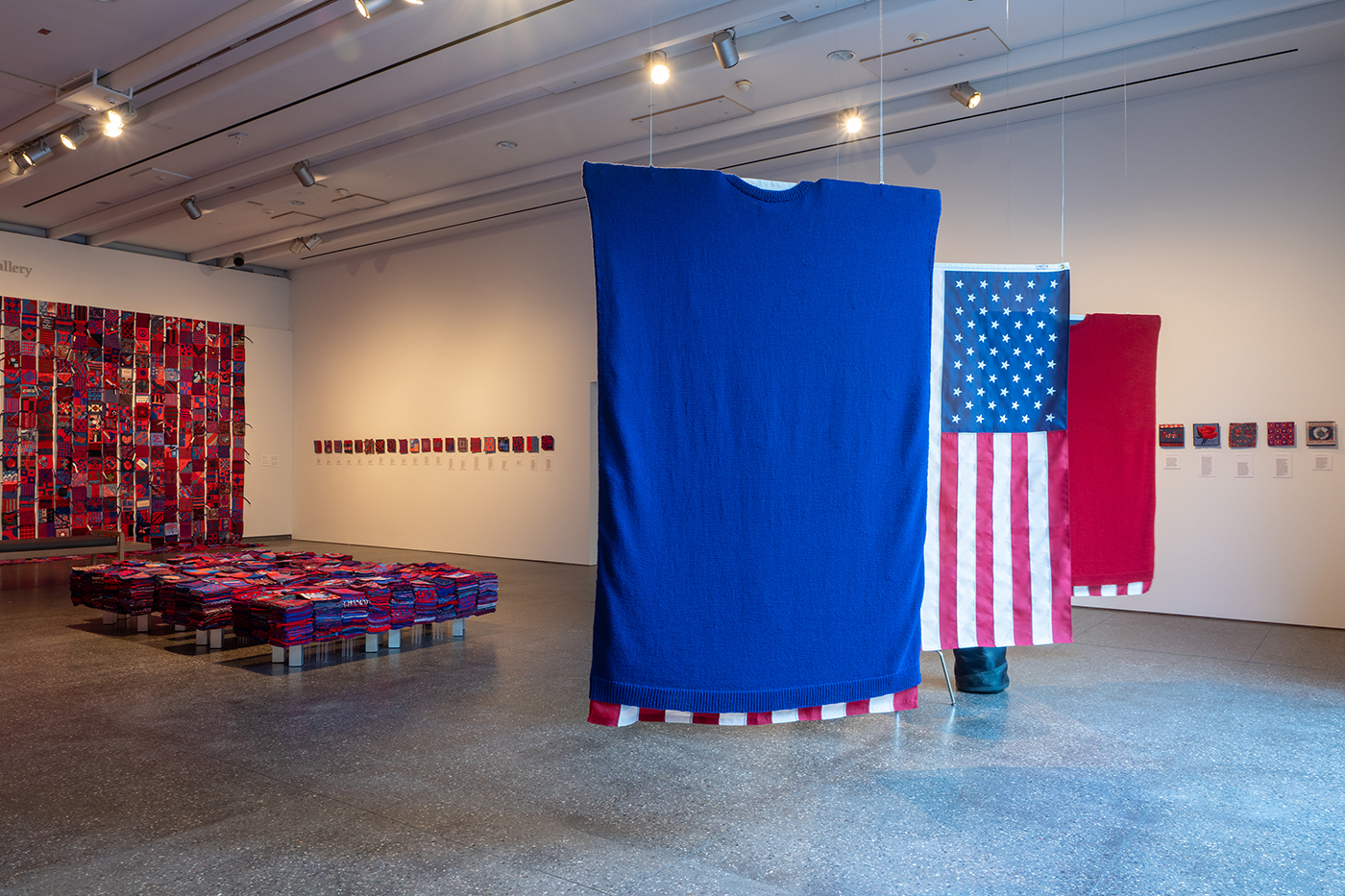 Ann Morton, The Violet Protest, 2021. Multimedia. Courtesy of the artist. Installation view of Ann Morton: The Violet Protest and the 2019 Phoenix Art Museum Artists' Grants Recipients Exhibition, 2021, Phoenix Art Museum. Photo by Airi Katsuta.